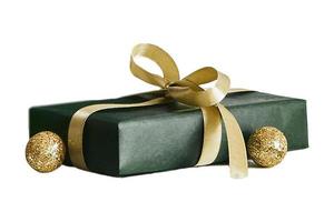 1024 Green gift box isolated on a transparent background photo