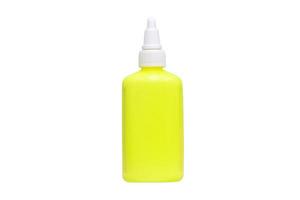 2655 Yellow bottle isolated on a transparent background photo