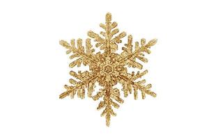 6622 Gold snowflake isolated on a transparent background photo