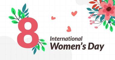 8 marzo internacional De las mujeres día vector ilustración con mujer cara silueta papel cortar efecto