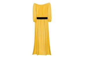 6053 Yellow long dress isolated on a transparent background photo