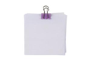 2886 White post it isolated on a transparent background photo