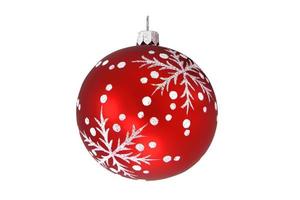 6630 Red christmas ball isolated on a transparent background photo