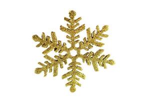 6793 Gold snowflake isolated on a transparent background photo