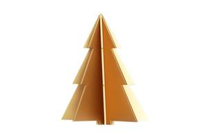 1823 Yellow christmas tree isolated on a transparent background photo
