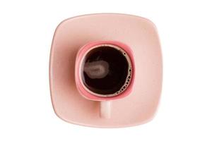 3733 Pink cup with coffee isolated on a transparent background photo