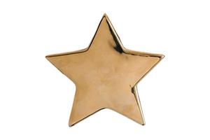 4869 Golden christmas star decoration isolated on a transparent background photo