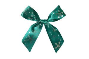 6673 Green ribbon isolated on a transparent background photo