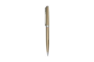 3681 Golden ballpoint pen isolated on a transparent background photo