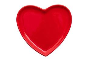 4553 rojo corazón plato aislado en un transparente antecedentes foto