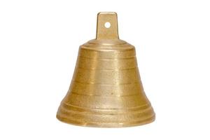 6760 Gold bell isolated on a transparent background photo