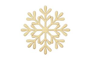 4923 Golden christmas snowflake decoration isolated on a transparent background photo