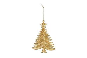 6799 Gold christmas tree isolated on a transparent background photo