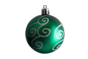 6691 Green christmas ball isolated on a transparent background photo