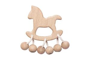 4249 Beige wooden baby toy isolated on a transparent background photo