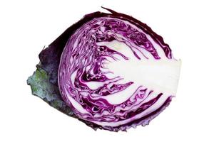 3570 Half red cabbage isolated on a transparent background photo