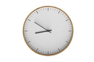 207 Brown wall clock isolated on a transparent background photo