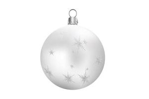6635 White christmas ball isolated on a transparent background photo