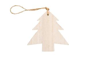 6022 Beige wooden christmas tree decor isolated on a transparent background photo