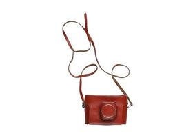 2465 Red camera bag isolated on a transparent background photo