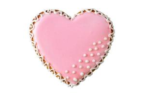7564 Pink heart cake isolated on a transparent background photo