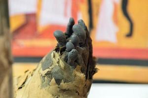 Egyptian mummy fingers of foot detail photo