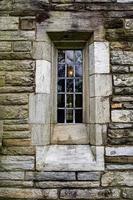 Old stone house window photo