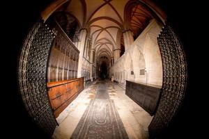 Lincoln cathedral in Great Britain interior night view photo