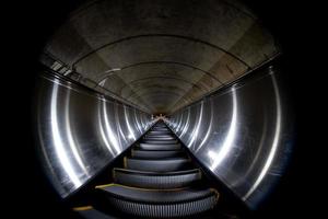 Underground Metro subway moving escalator in washington dc photo