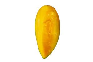 3574 rebanada de mango Fruta aislado en un transparente antecedentes foto
