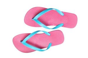 6272 Blue and pink flip flops isolated on a transparent background