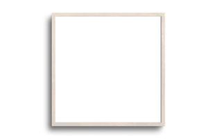 130 Beige square picture frame mockup isolated on a transparent background photo