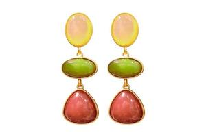 6193 Colored earrings isolated on a transparent background photo