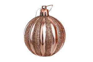 7063 Pink christmas ball isolated on a transparent background photo