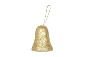 6724 Gold christmas bell decor isolated on a transparent background photo