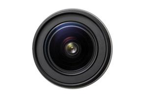 1044 Black camera lens isolated on a transparent background photo