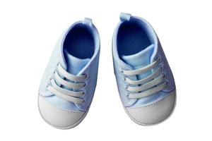 4300 Blue baby shoes isolated on a transparent background photo