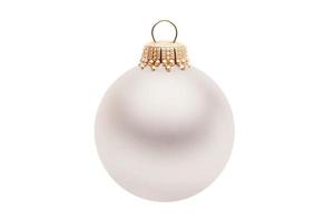 6721 Silver christmas ball isolated on a transparent background photo