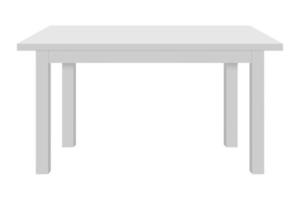 1105 White table isolated on a transparent background photo