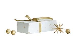 1035 White gift box isolated on a transparent background photo