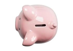 836 Pink piggy bank isolated on a transparent background photo