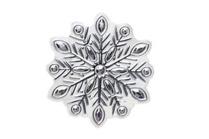 6984 Silver snowflake isolated on a transparent background photo