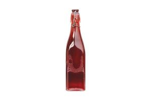 3258 Bottle with red wine isolated on a transparent background photo