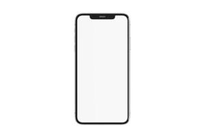 1244 Black phone isolated on a transparent background photo