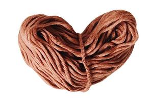 976 Brown yarn isolated on a transparent background photo