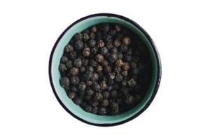 3035 Black pepper in a bowl isolated on a transparent background photo