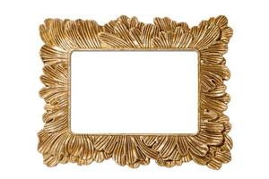 2395 Gold frame mockup isolated on a transparent background photo