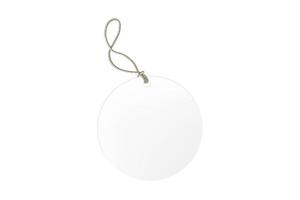 4733 White tag isolated on a transparent background photo