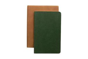 4124 Green and brown notebook isolated on a transparent background photo