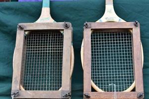 Old tennis vintage racket photo